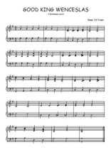 Téléchargez l'arrangement pour piano de la partition de Good king Wenceslas en PDF